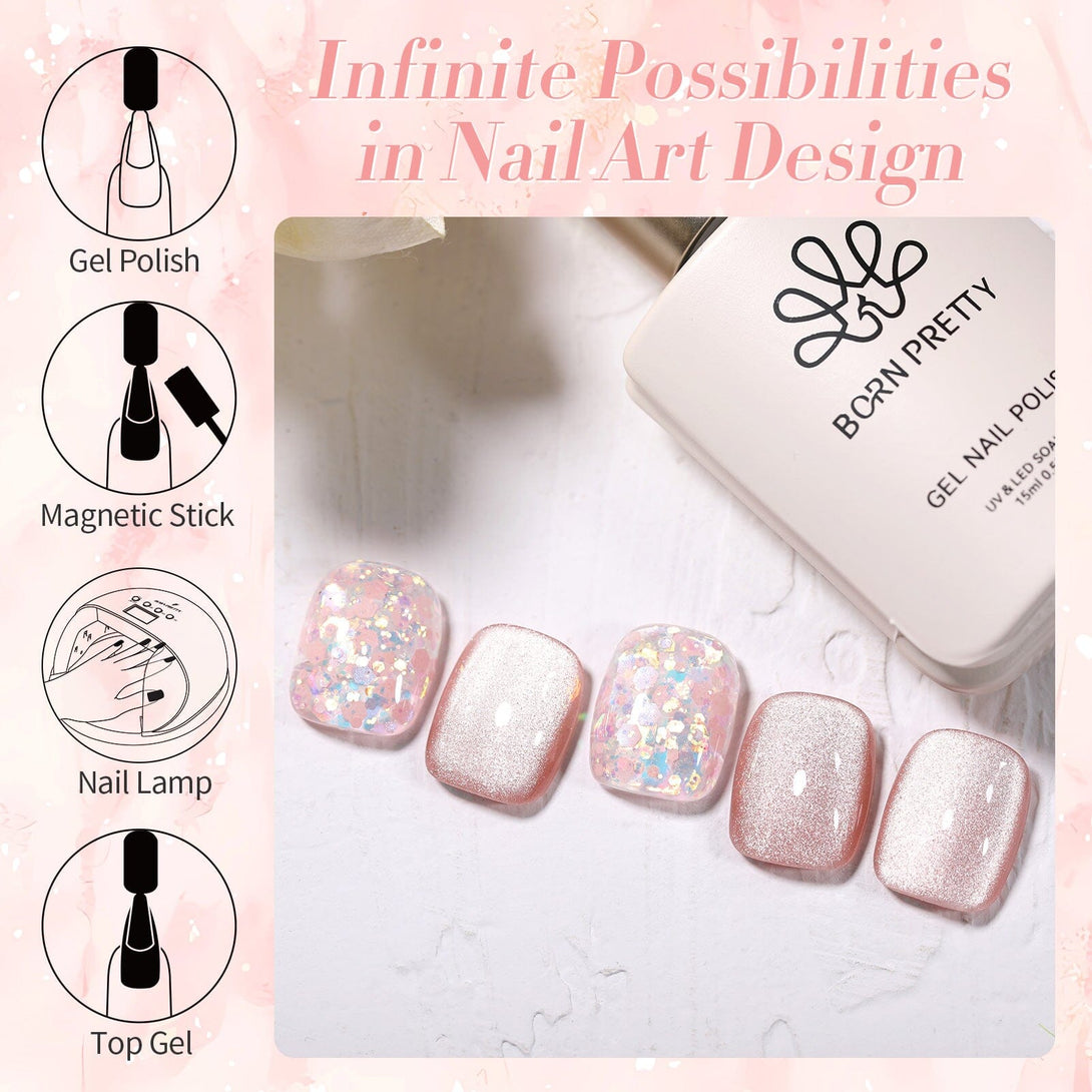 Pink Cat Magnetic Gel 15ml Gel Nail Polish BORN PRETTY 