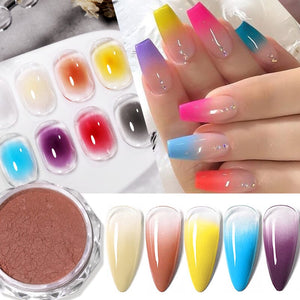 Gradient Powder Nail Art No Brand 