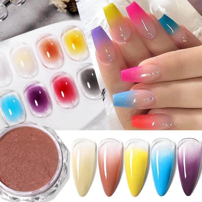 Gradient Powder Nail Art No Brand 