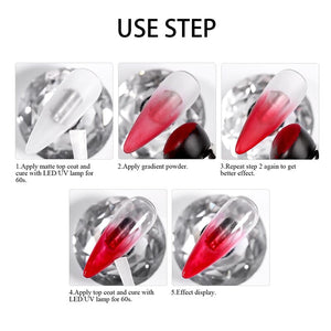 Gradient Powder Nail Art No Brand 