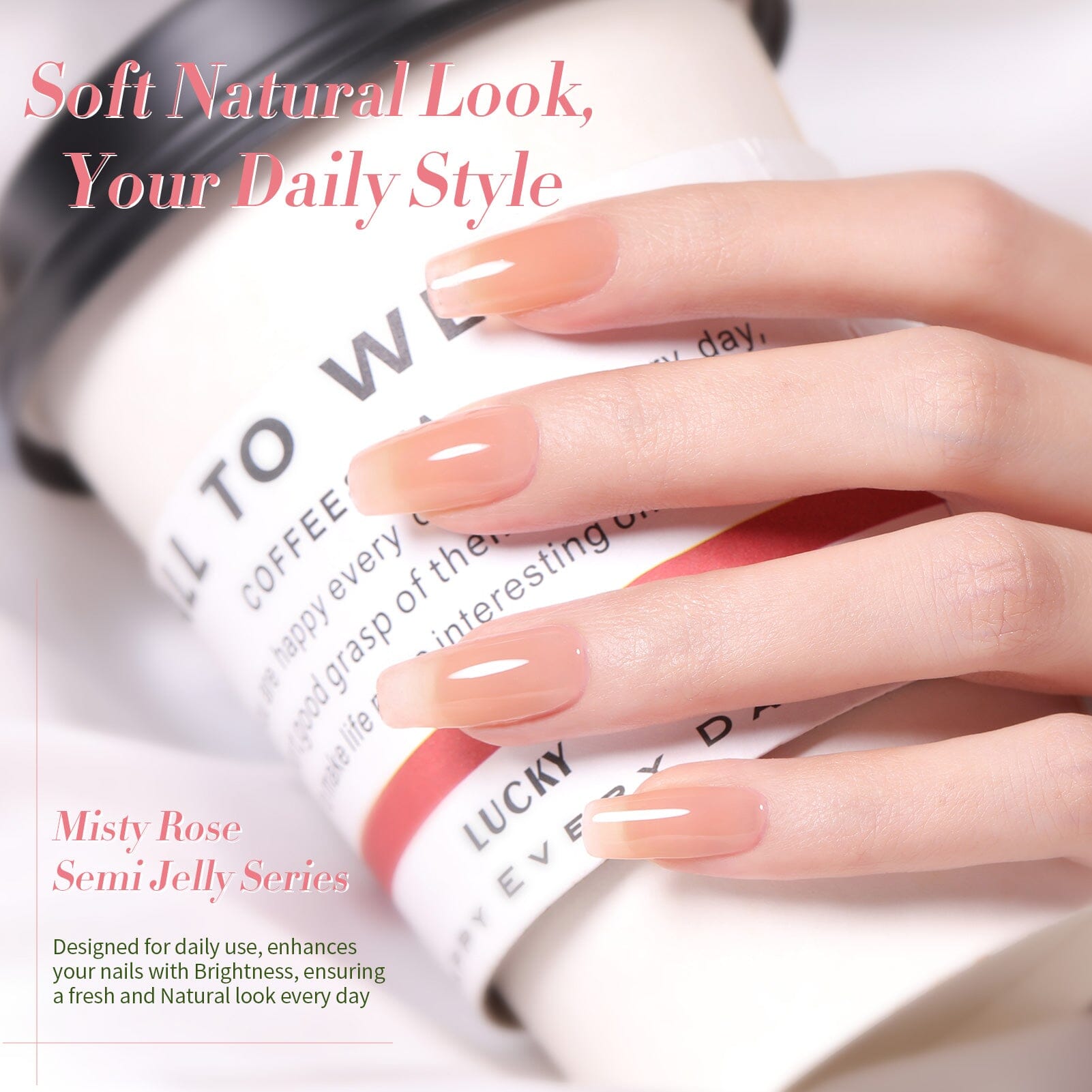 6 Colors Misty Rose Semi Jelly Gel Polish Set 7ml Gel Nail Polish BORN PRETTY 