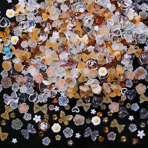 100pcs 3D Nail Decoration #03 Random Mixed Nail Art No Brand 