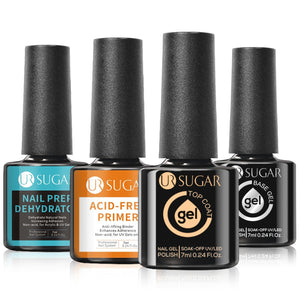 4pcs Gel Set Base Top Primer Dehydrator 7ml Base & Top Coat UR SUGAR 