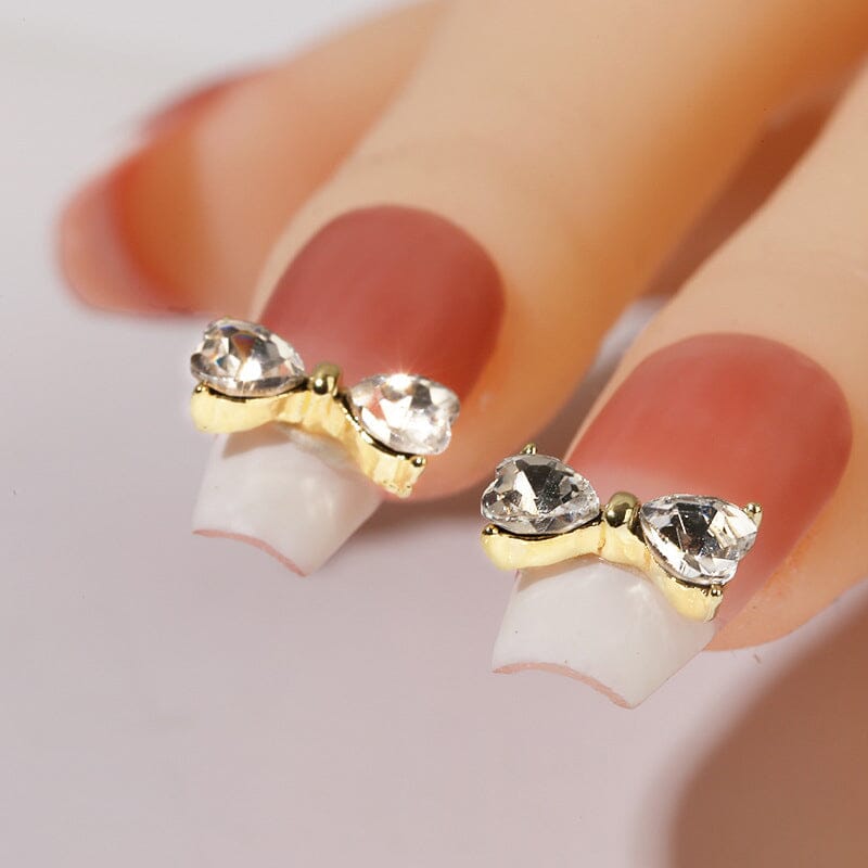 Bowknot Zircon 3D Nail Decoration #09 Clearance No Brand 