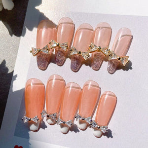 Bowknot Zircon 3D Nail Decoration #09 Clearance No Brand 