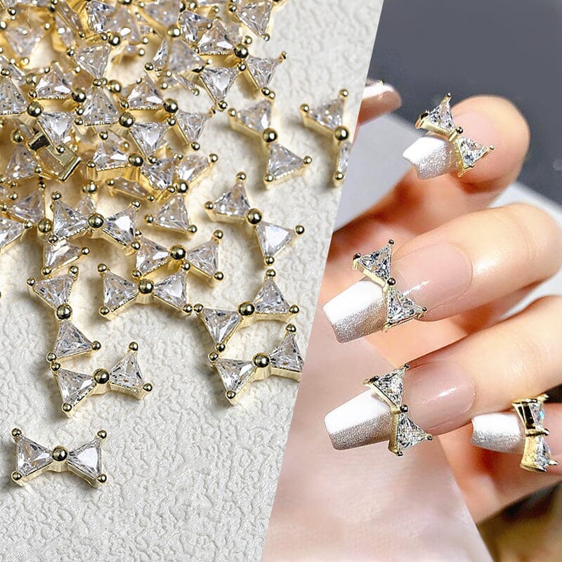 Bowknot Zircon 3D Nail Decoration #09 Clearance No Brand 