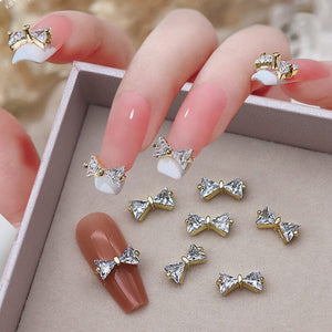 Bowknot Zircon 3D Nail Decoration #09 Clearance No Brand 