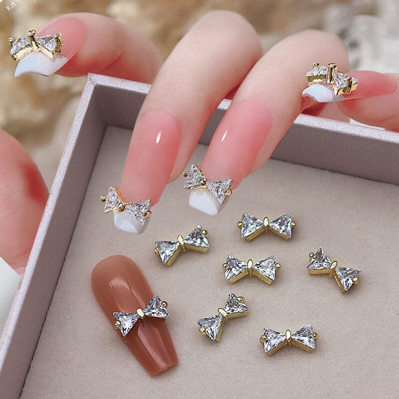 Bowknot Zircon 3D Nail Decoration #09 Clearance No Brand 