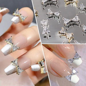 Bowknot Zircon 3D Nail Decoration #09 Clearance No Brand 