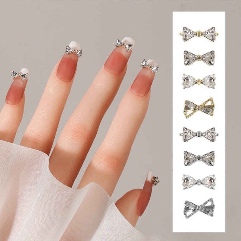 Bowknot Zircon 3D Nail Decoration #09 Clearance No Brand 