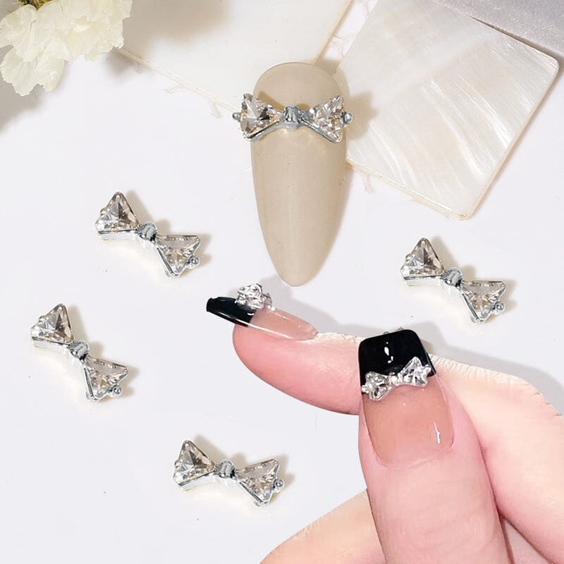 Bowknot Zircon 3D Nail Decoration #09 Clearance No Brand 