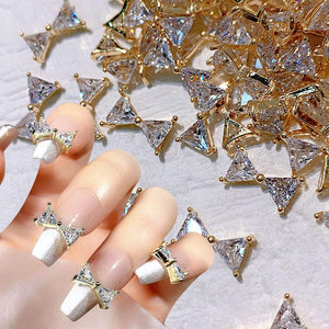 Bowknot Zircon 3D Nail Decoration #09 Clearance No Brand 