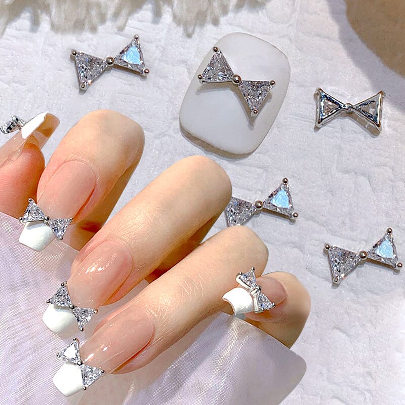 Bowknot Zircon 3D Nail Decoration #09 Clearance No Brand 