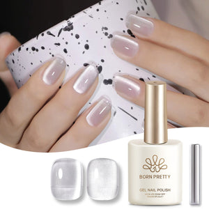 [US ONLY] Moonlight Cat Magnetic Gel Silver 15ml Gel Nail Polish BORN PRETTY 