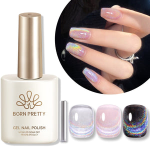 [US ONLY] Iridescent Colorful Cat Magnetic Gel 15ml Gel Nail Polish BORN PRETTY 