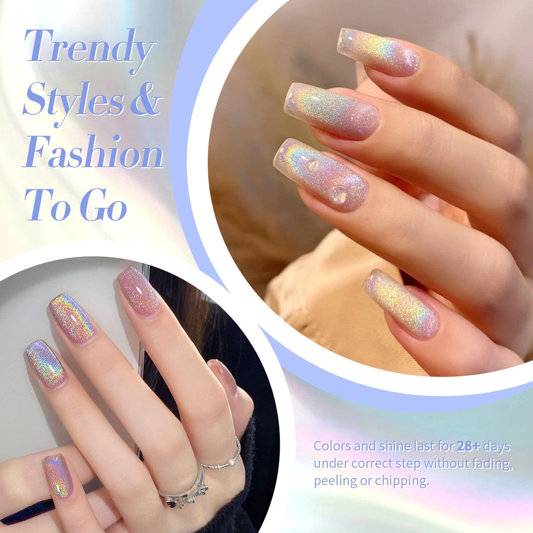 Iridescent Rainbow Cat Magnetic Gel 15ml Gel Nail Polish BORN PRETTY 