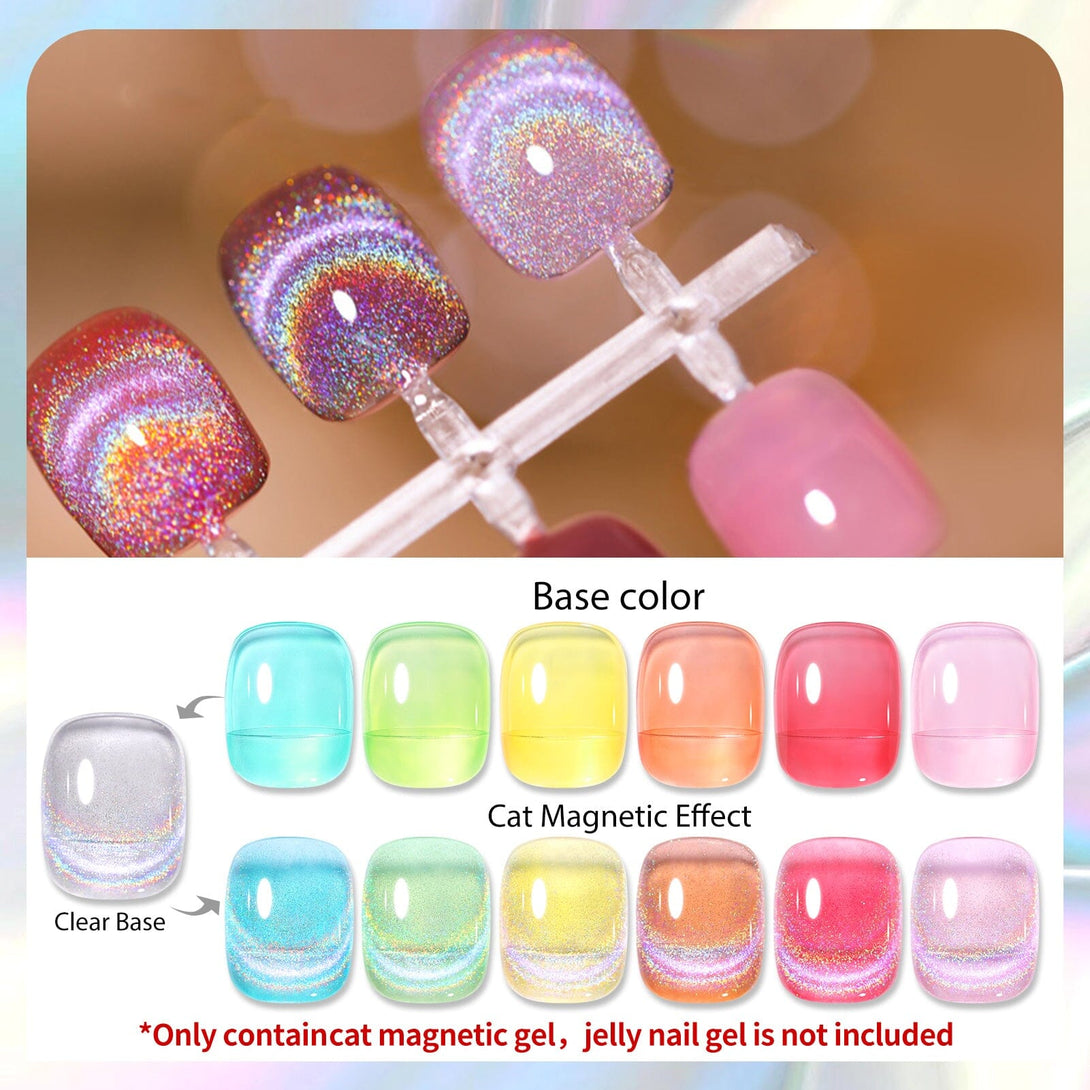 Iridescent Rainbow Cat Magnetic Gel 15ml Gel Nail Polish BORN PRETTY 