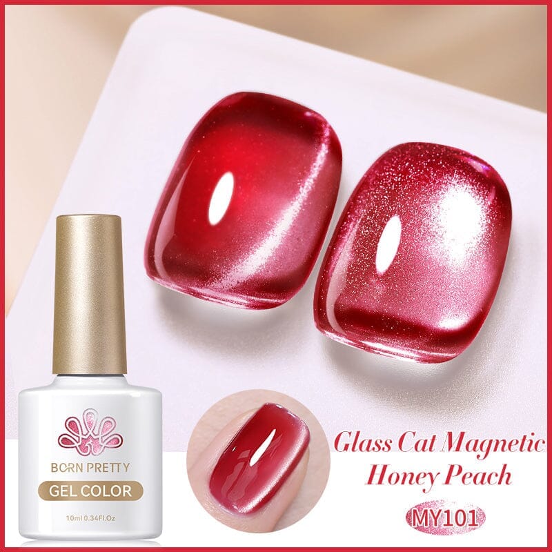 Water Light Cat Magnetic Gel Polish MY101 Honey Peach 10ml Gel Nail Polish BORN PRETTY 
