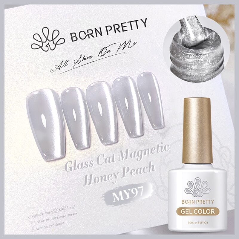 Water Light Cat Magnetic Gel Polish MY97 Honey Peach 10ml Gel Nail Polish BORN PRETTY 