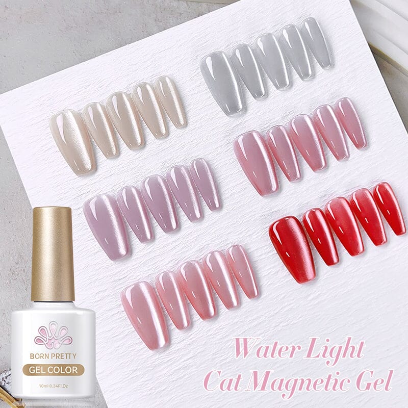 Water Light Cat Magnetic Gel Polish 10ml Gel Nail Polish BORN PRETTY 6 Colors 