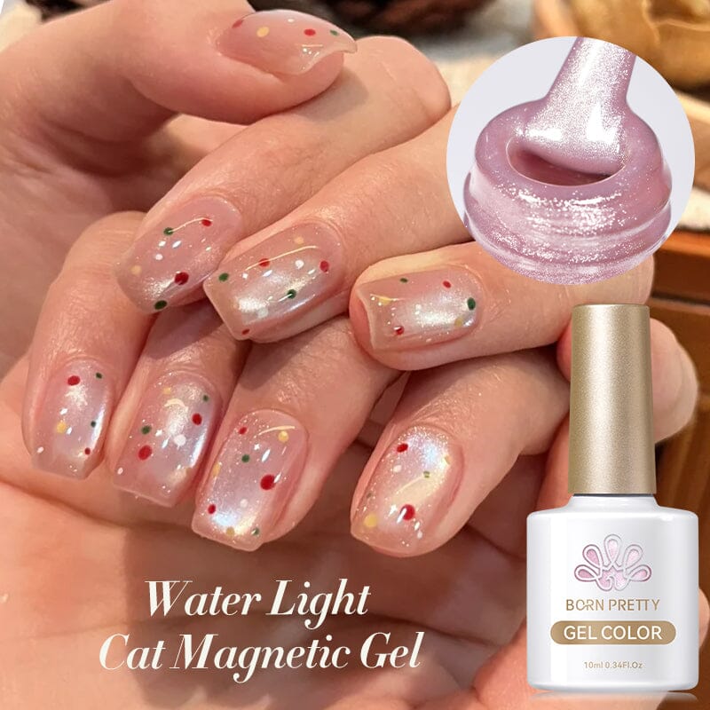 Water Light Cat Magnetic Gel Polish Polka Dots 10ml Gel Nail Polish BORN PRETTY 