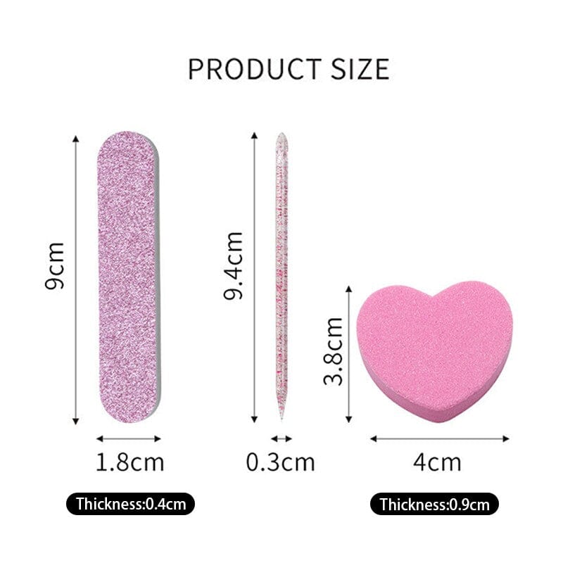 3pcs Pink Nail Cleaning Care Set Tools & Accessories No Brand 