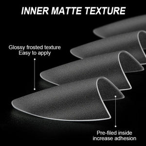 120pcs Oval Half Cover Matte False Nail Tips Nail Tips No Brand 