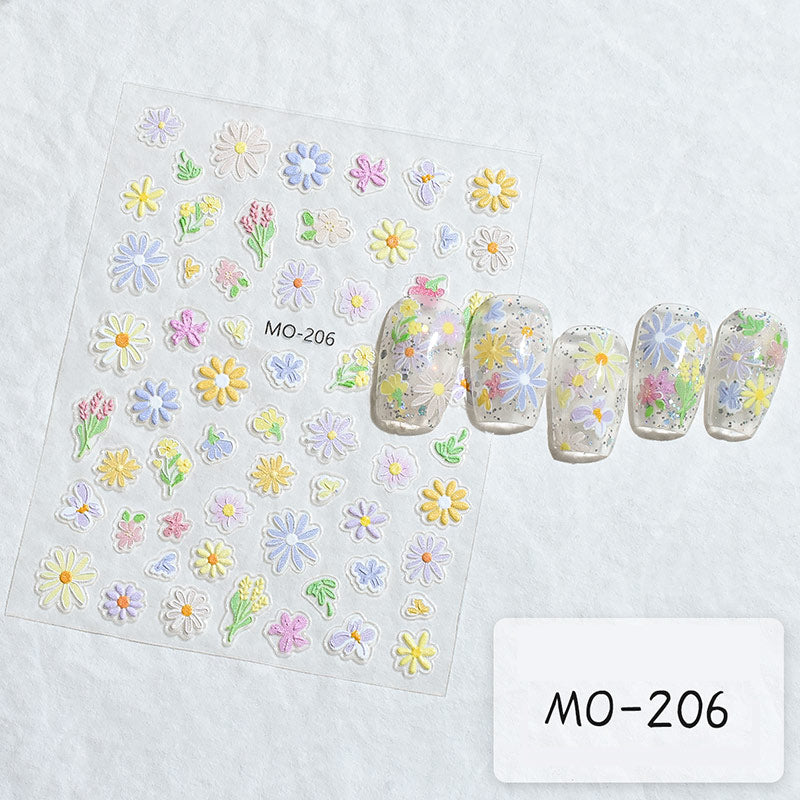 Flowers 3D Nail Sticker MO-206