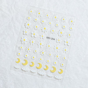 Flowers 3D Nail Sticker MO-204 Nail Art No Brand 
