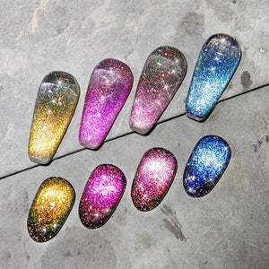 4 Colors 9D Flakies Reflective Cat Magnetic Gel 5ml Gel Nail Polish BORN PRETTY 