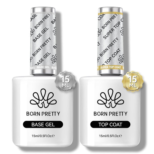 15ml Base Gel & Super Top Coat Set Gel Nail Polish BORN PRETTY 