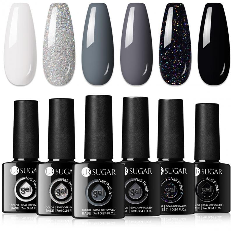 6 Colors Gel Set Silver Lining 7ml Gel Nail Polish UR SUGAR 