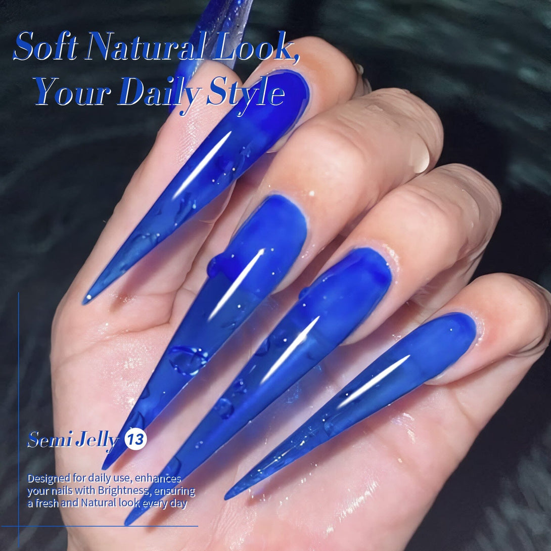 Blue Hema-Free Semi Jelly Gel Polish #13 15ml Gel Nail Polish BORN PRETTY 