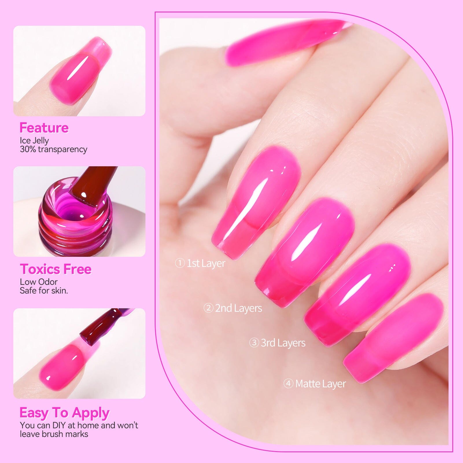 Hema-Free Ice Jelly Gel Polish #11 15ml Gel Nail Polish BORN PRETTY 
