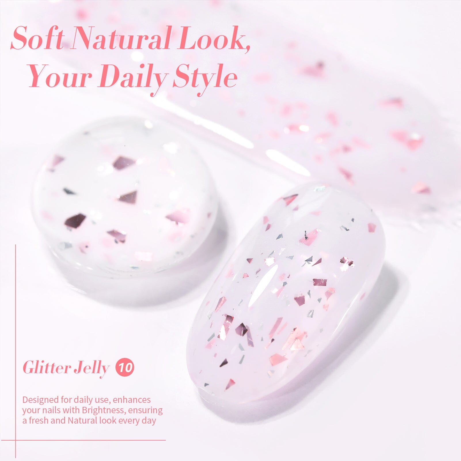 Hema-Free Glitter Jelly Gel Polish #10 15ml Clearance BORN PRETTY 