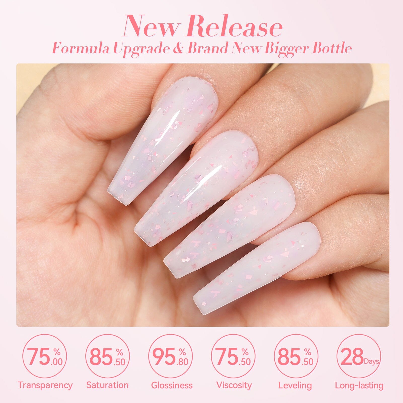 Hema-Free Glitter Jelly Gel Polish #10 15ml Clearance BORN PRETTY 