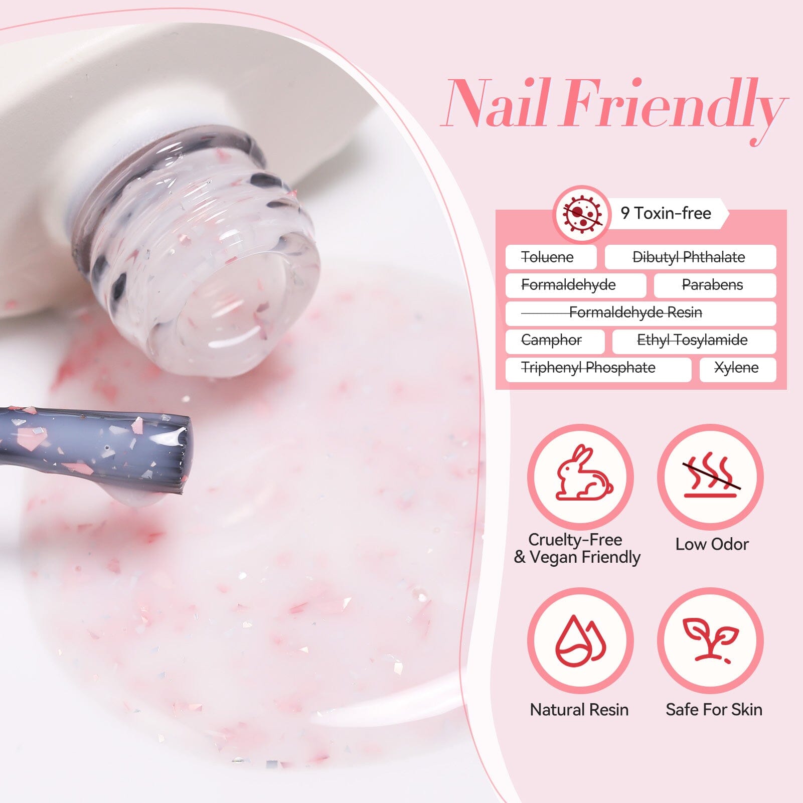 Hema-Free Glitter Jelly Gel Polish #10 15ml Clearance BORN PRETTY 