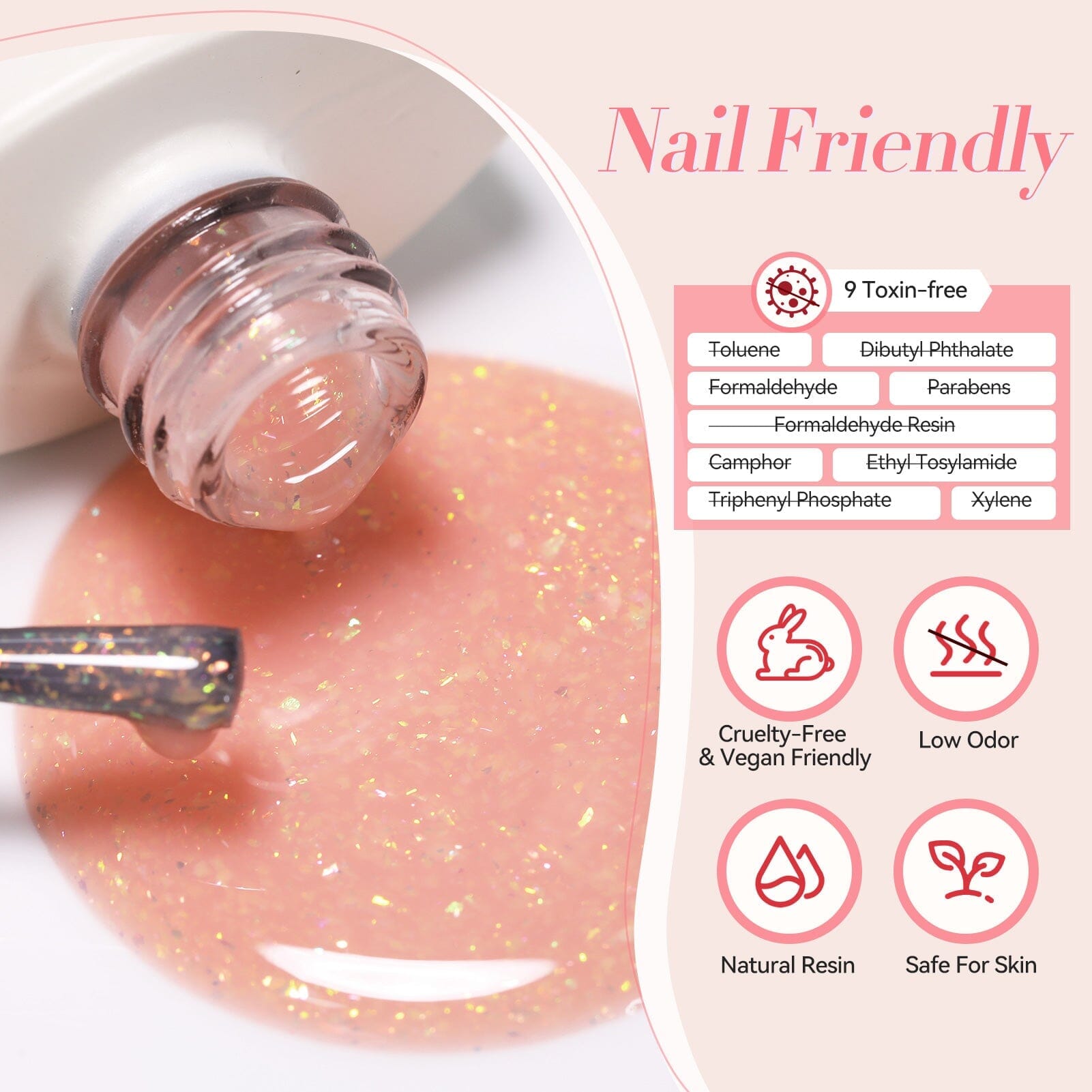 Hema-Free Glitter Jelly Gel #15 15ml Gel Nail Polish BORN PRETTY 