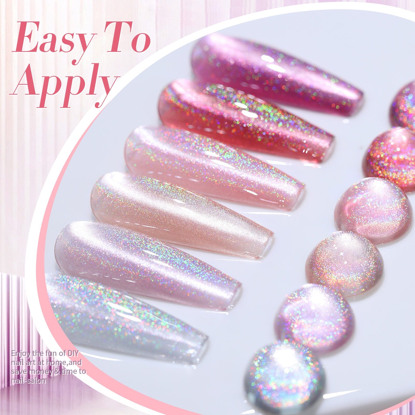6 Colors Iridescent Ceramic Cat Magnetic Gel 7ml Gel Nail Polish BORN PRETTY 