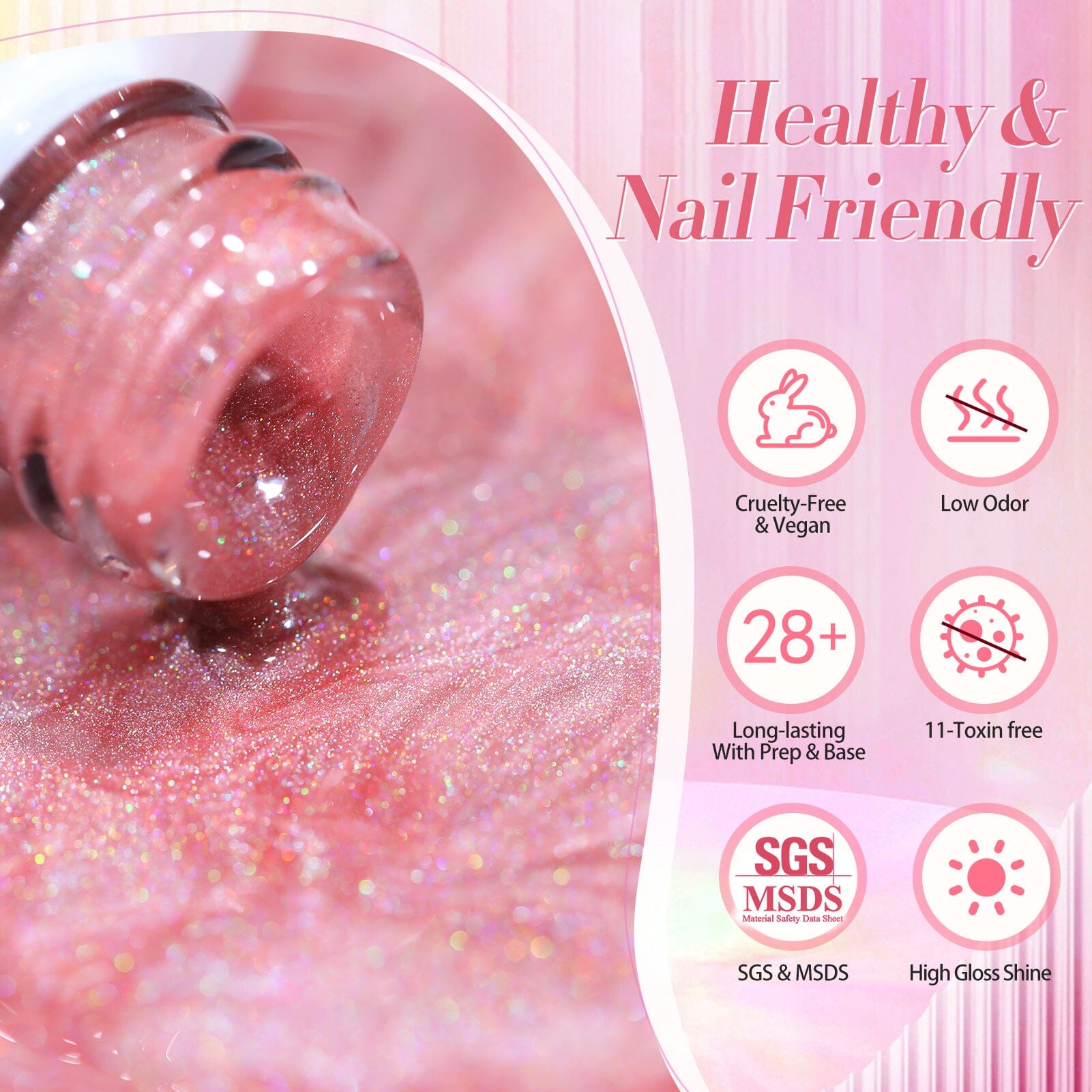 6 Colors Iridescent Ceramic Cat Magnetic Gel 7ml Gel Nail Polish BORN PRETTY 
