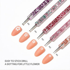 5pcs Dual-ended Nail Dotting Pen Set Tools & Accessories No Brand 