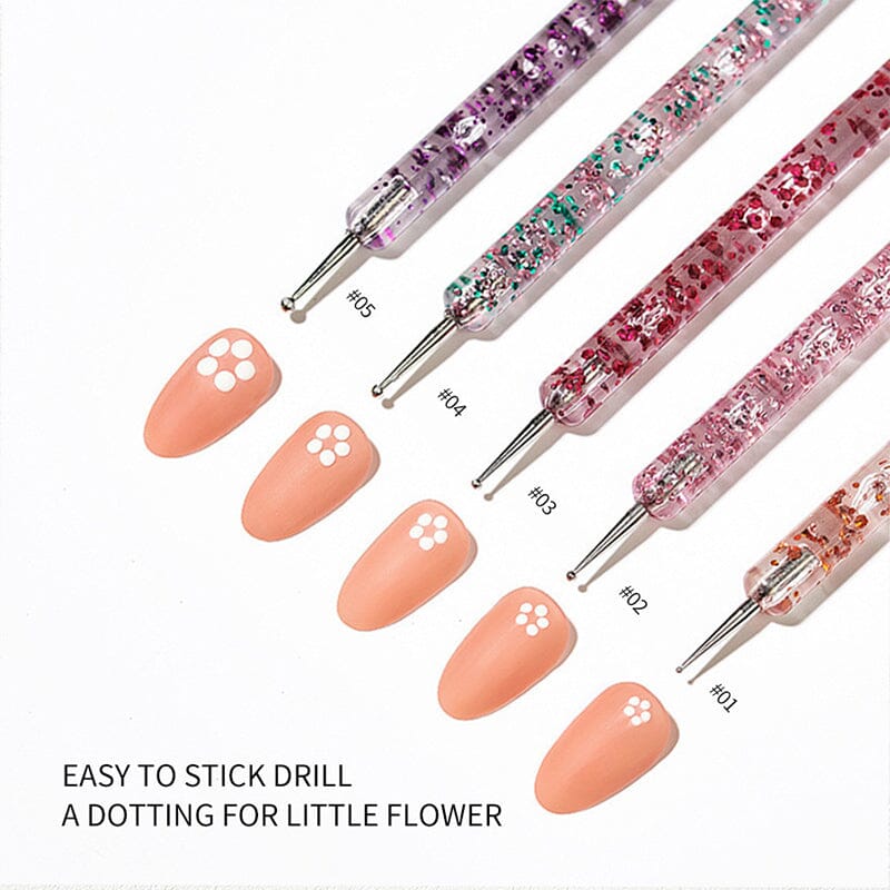 5pcs Dual-ended Nail Dotting Pen Set Tools & Accessories No Brand 