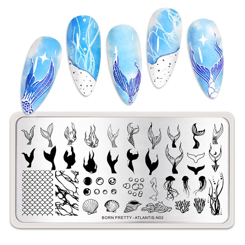 Stamping Plate ATLANTIS-N02 Nail Stamping BORN PRETTY 