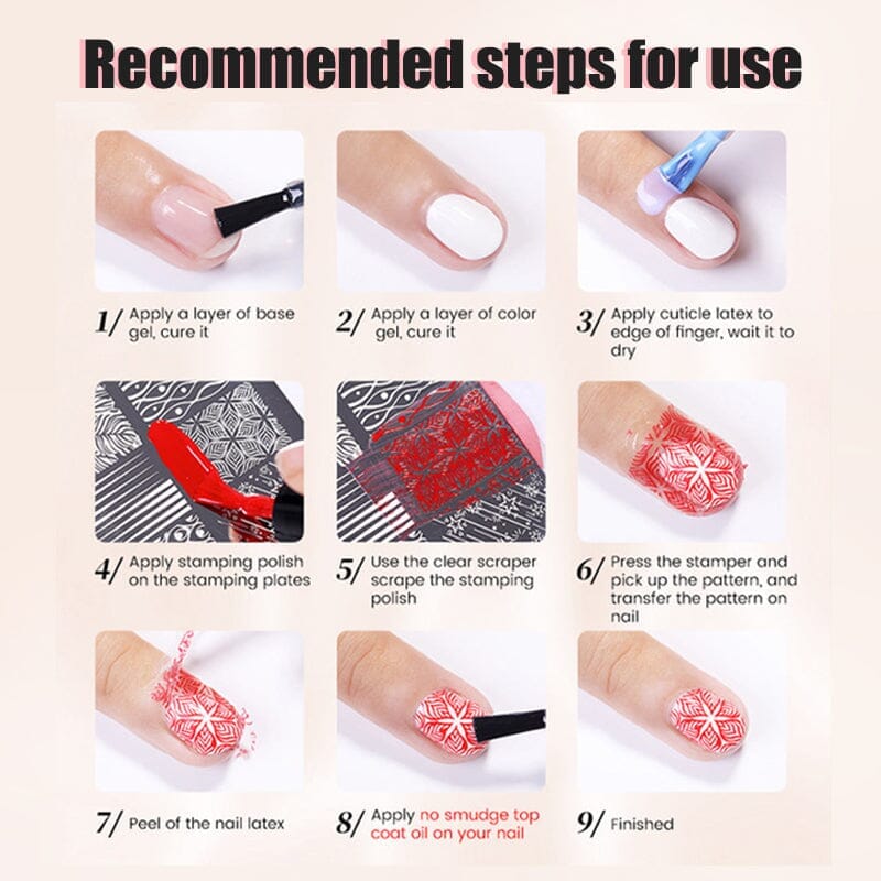 Rectangle Nail Stamping Plates Stamping Nail BORN PRETTY 