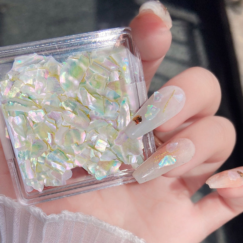 Auroras Colorful Sea Shell Fragments Nail Sequins