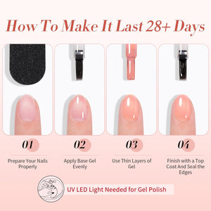 4 Colors Floral Hush Milky Jelly Gel 7ml Gel Nail Polish BORN PRETTY 