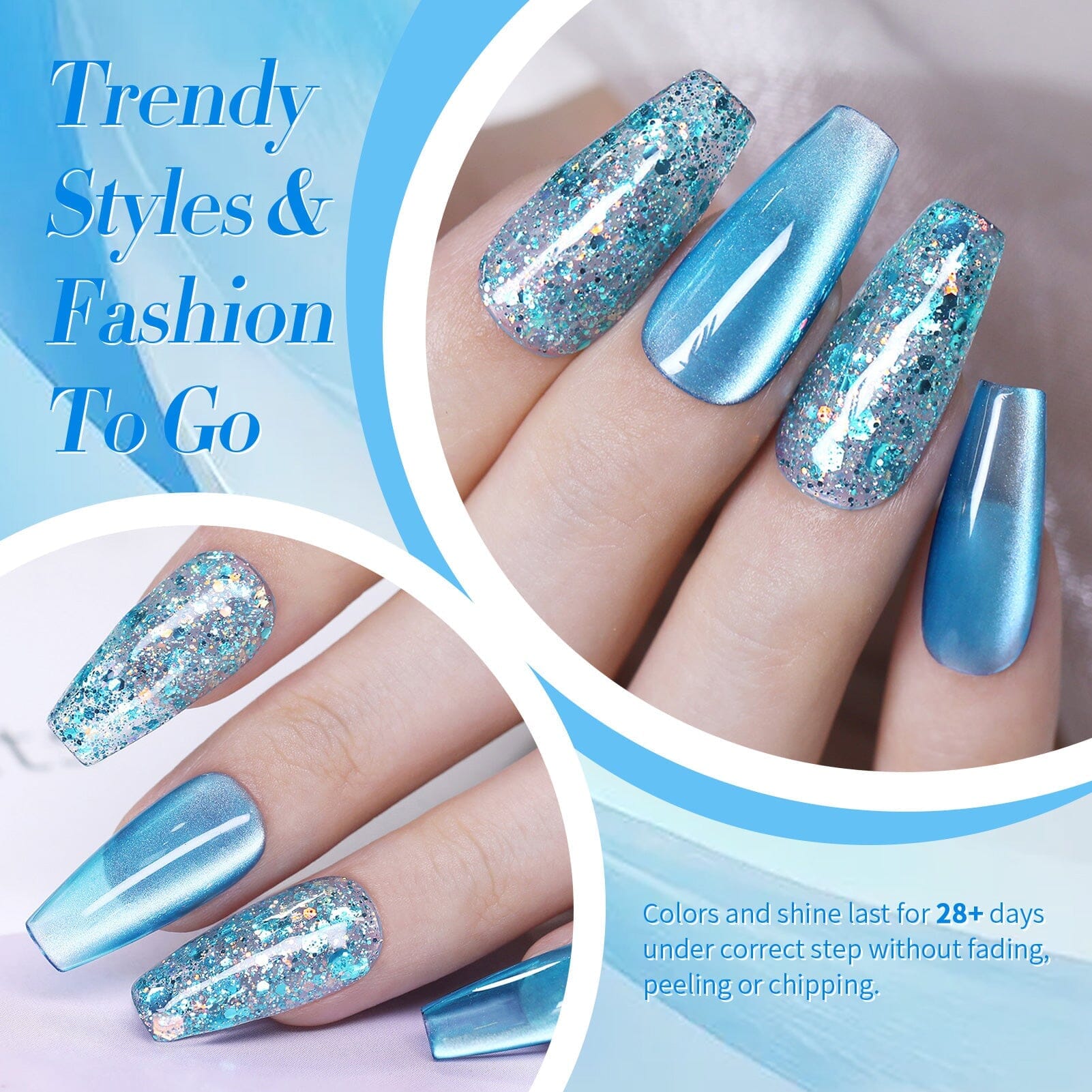 4 Colors Blue Starlight Jelly Gel 5ml Gel Nail Polish BORN PRETTY 