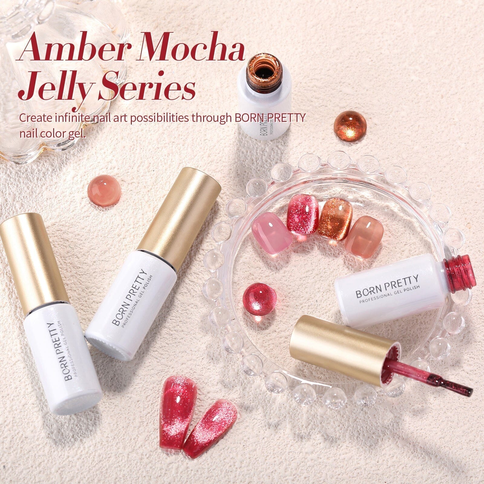 Jelly Gel Polish Amber Mocha #04 5ml Gel Nail Polish BORN PRETTY 