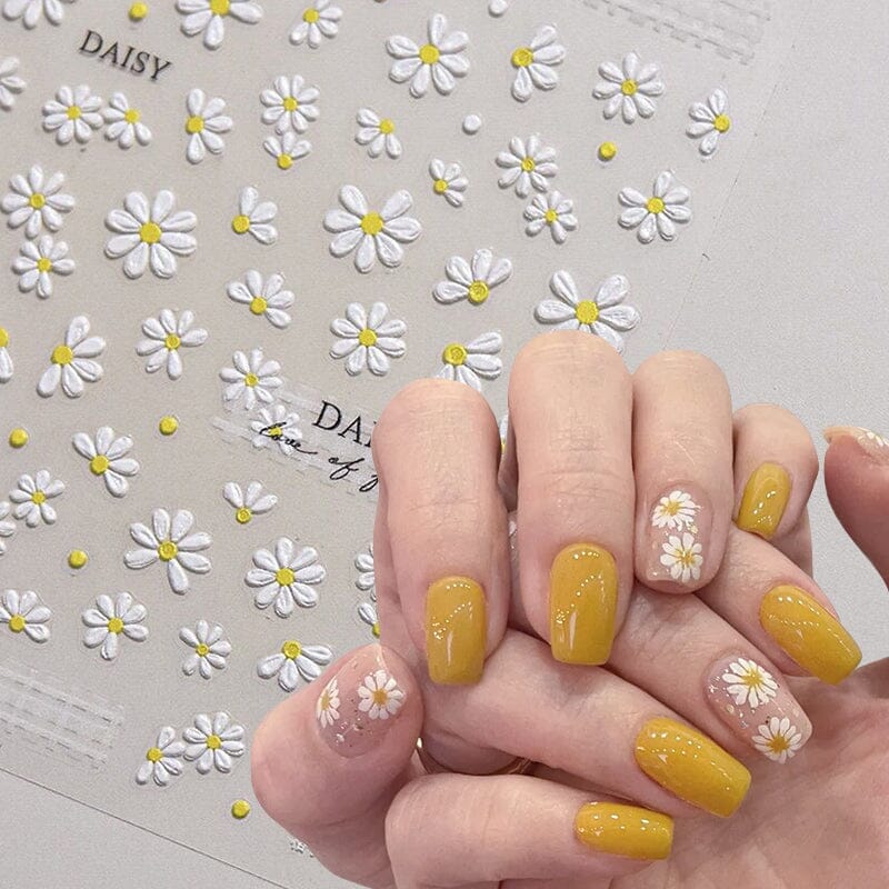 Flowers 3D Nail Sticker HG-5D195 Nail Art No Brand 