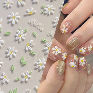 Flowers 3D Nail Sticker HG-5D196 Nail Art No Brand 